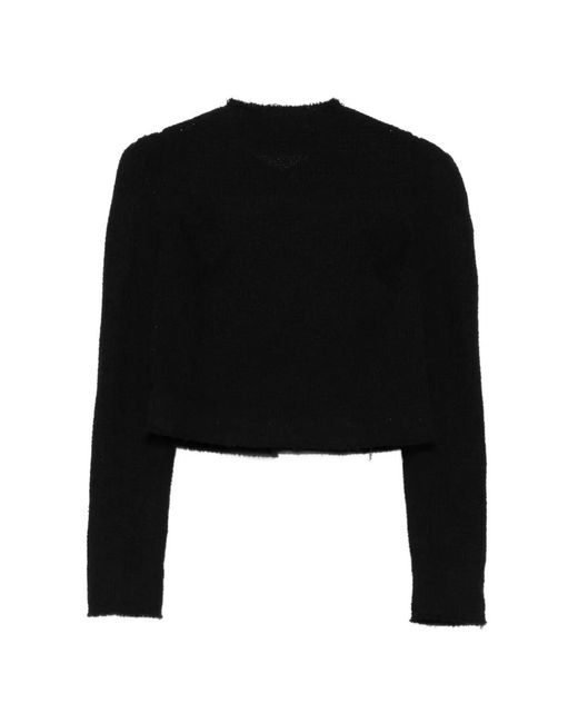Veronique Leroy Black Patch-Pocket Cropped Jacket