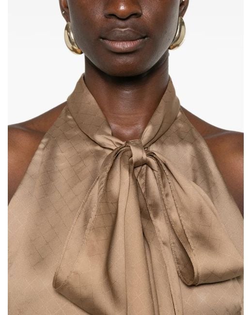 Tom Ford Natural Patterned Halterneck Top