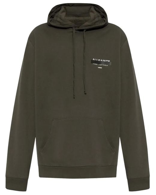 AllSaints Green Redact Hoodie for men