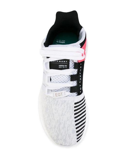 Adidas White Eqt Support 93/17 "Turbo" Sneakers