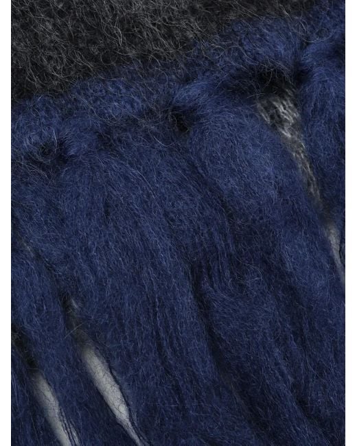 Off-White c/o Virgil Abloh Blue Mohair-Blend Scarf