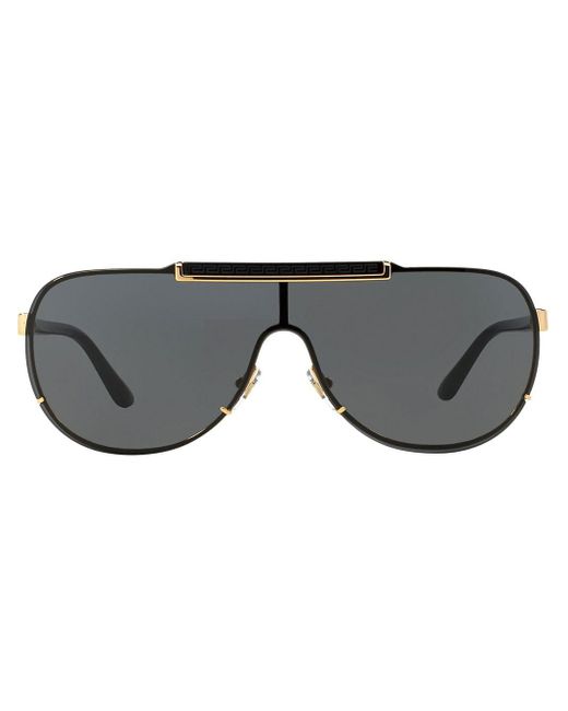 Versace Gray Cornici Aviator Sunglasses for men