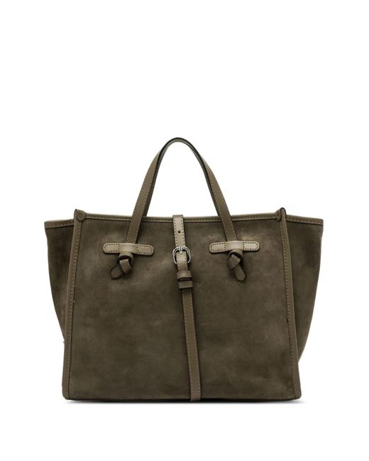 Gianni Chiarini Brown Marcella Knotted Suede Tote Bag