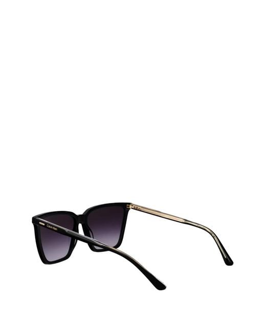 Calvin Klein Black Square-Frame Gradient Sunglasses