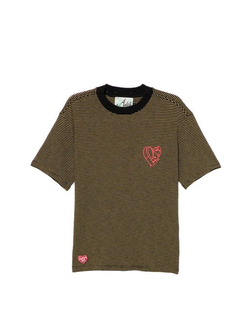 ANDERSSON BELL Green Striped T-Shirt for men