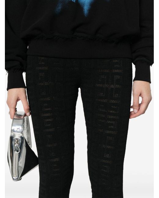 Givenchy Black Gestrickte Hose mit 4G-Motiv