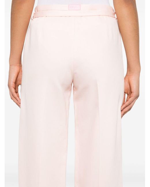 Pantalon droit à taille ceinturée KENZO en coloris Pink