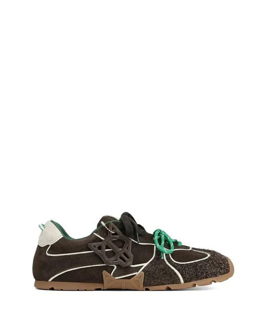 Naked Wolfe Black Ace Panelled Sneakers for men