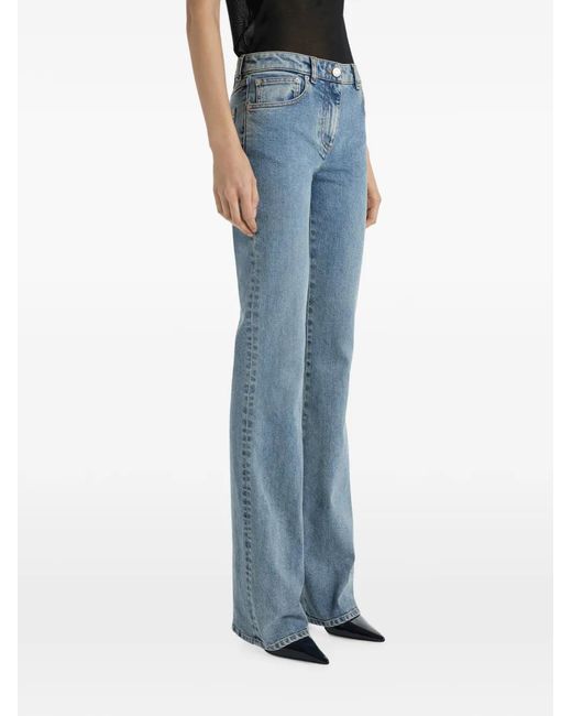 Balmain Blue Bootcut Faded Denim Jeans