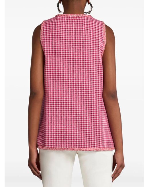 Etro チェック ベスト Pink