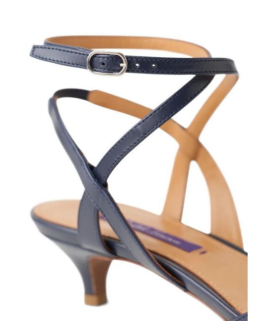 Ralph Lauren White Clarke Crisscross Buckled Sandals