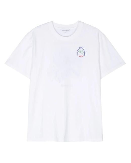 Maison Labiche White Vielle Du Temple Organic Cotton T-Shirt for men