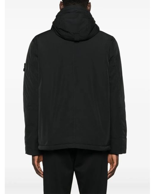 メンズ Stone Island コンパスバッジ パデッドジャケット Black