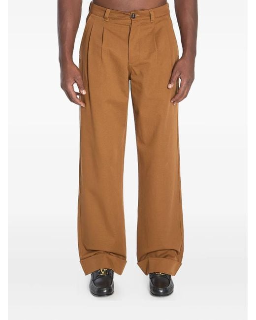 Valentino Garavani Brown Vlogo Signature Trousers for men