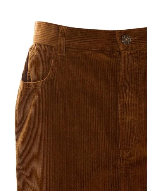 Isabel Marant Brown Odalie Corduroy Long Skirt
