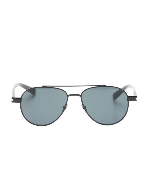 Saint Laurent Blue Pilot-Frame Sunglasses