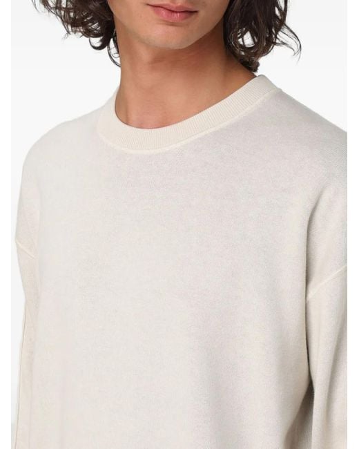 Boss White Crew-Neck Sweater for men