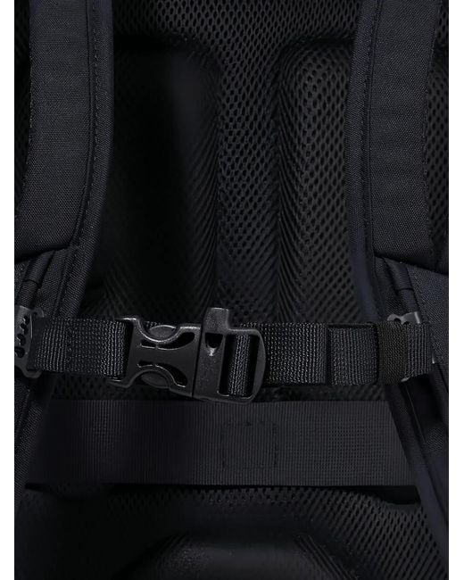 Piquadro Black Geometric-Pattern Roll-Top Backpack