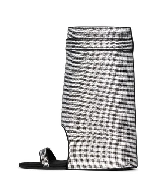 Givenchy White Lock Ankle Sandals