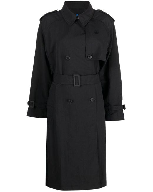 adidas Blue Version Belted Trench Coat in Black Lyst