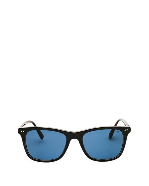 Polo Ralph Lauren Blue Rectangular-Frame Sunglasses for men
