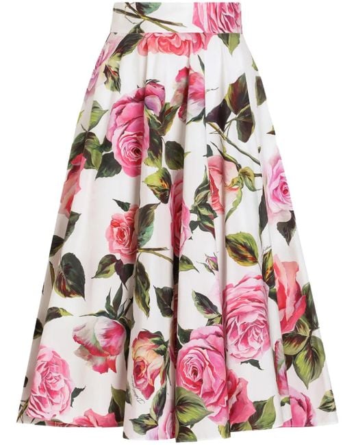 Dolce & Gabbana ポプリンミディスカート Pink