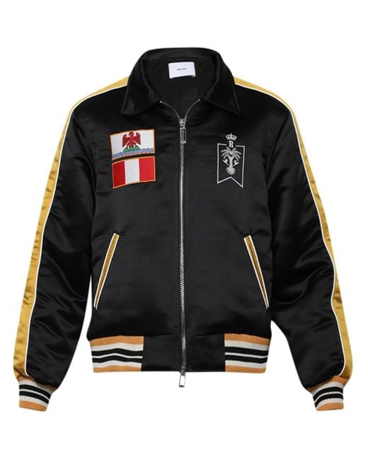 Rhude Black Le Solei Bomber for men
