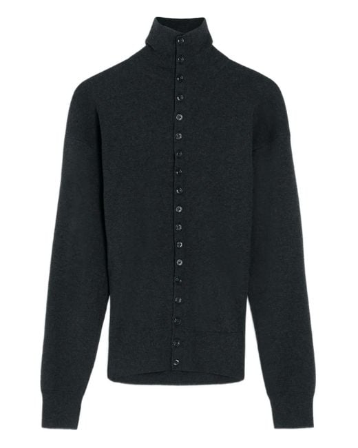 Cardigan A Collo Alto di Lemaire in Blue