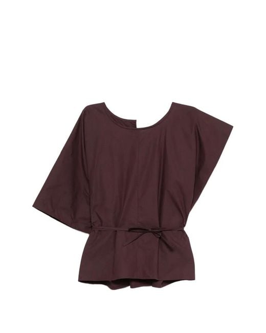 Alysi Purple Tie Belt Top
