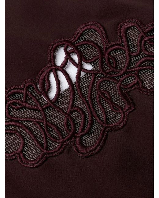 Stella McCartney Purple Lace-Detail Halterneck Dress
