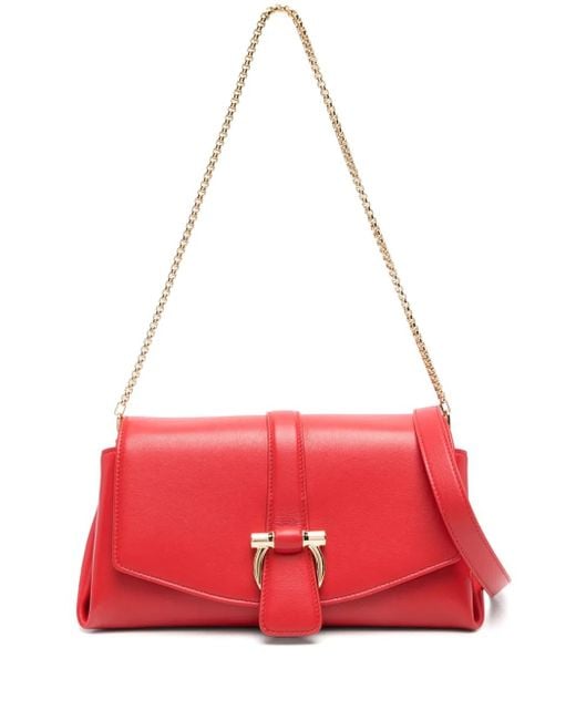 Ferragamo Red Small Front-Flap Shoulder Bag