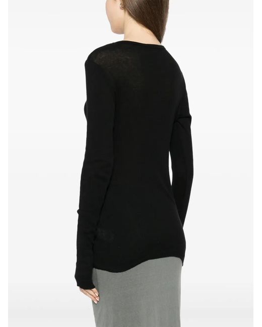 James Perse Black Ribbed Top