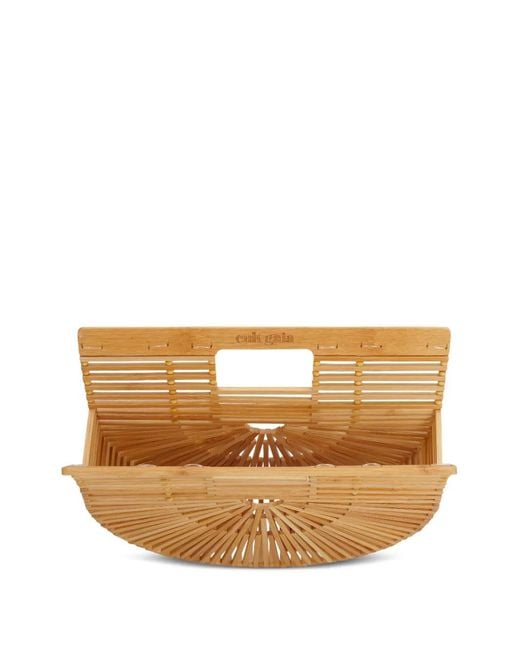 Cult Gaia Natural Mini Ark Bamboo Tote Bag