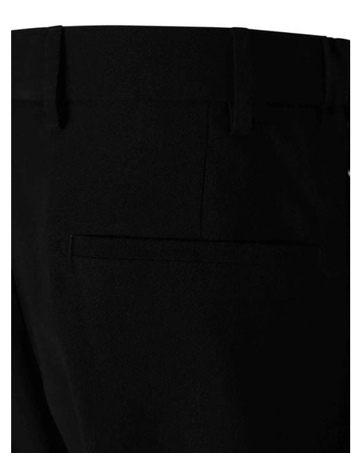 Berwich Black Lucano Pressed-Crease Trousers for men