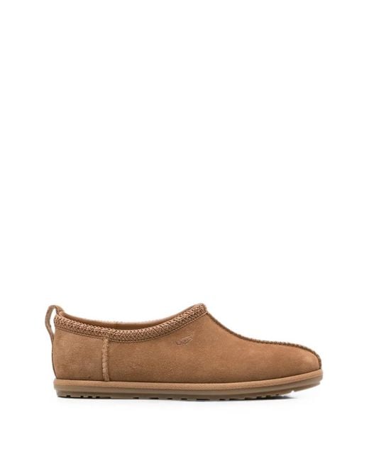 Ugg Brown Tasman Deconstructed Embroidered-Logo Slippers