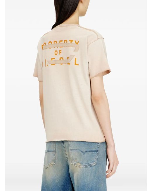 DIESEL Natural T-Ily Logo-Print T-Shirt