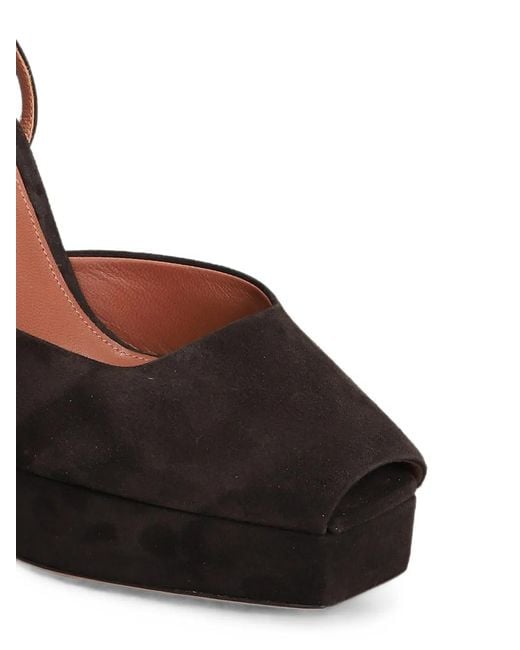 Castagna Black Vicky Platform Peep-Toe Pumps