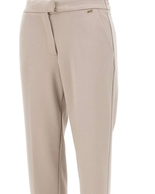 Pantalones con cinturilla elástica Kaos de color Natural