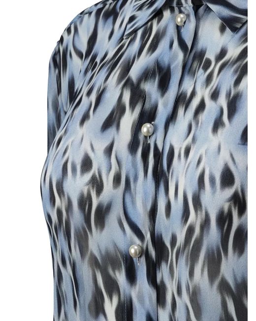 Mia Peculiar Blue Polo-Collar Midi Dress