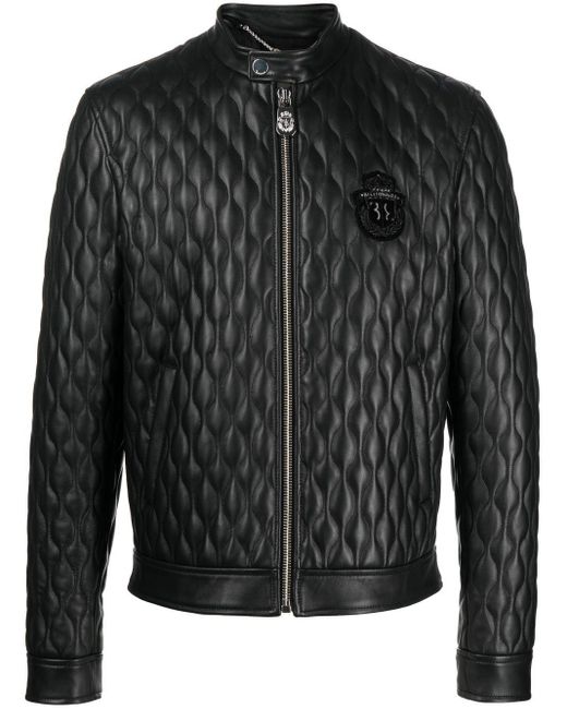Billionaire Leder Gesteppte Lederjacke in Schwarz für Herren Lyst DE