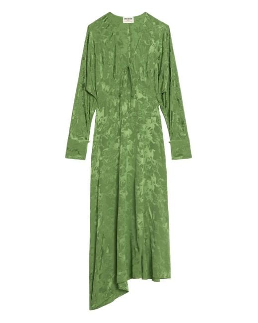 Robe Mi-Longue Rouna À Motif En Jacquard Zadig & Voltaire en coloris Green