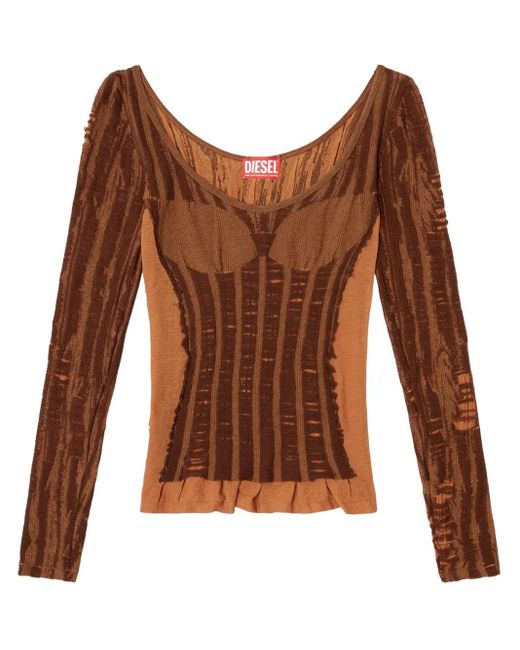 DIESEL M-calai トップ Brown