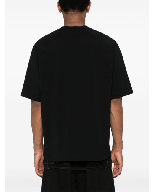 Jacquemus Le T-shirt Typo Katoenen Top in het Black voor heren