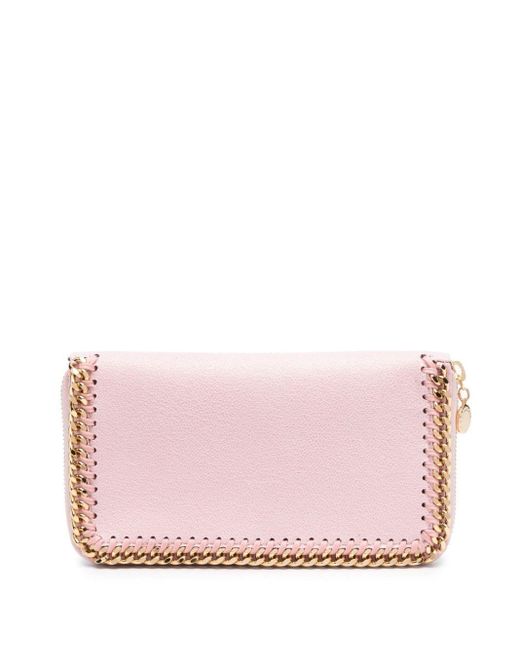 Stella McCartney Pink Chain-detailed Leather Wallet