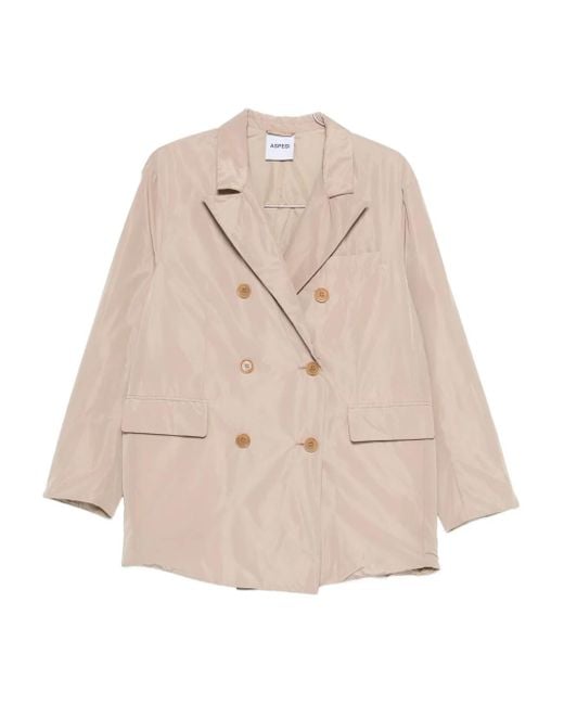 Blazer con doble botonadura Aspesi de color Natural