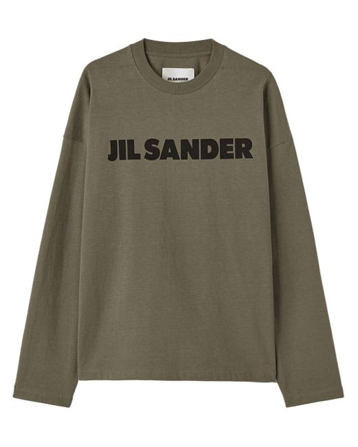 T-shirt con stampa di Jil Sander in Green da Uomo