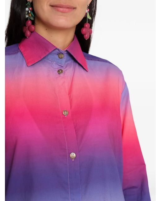 Amir Slama Pink X Tati Barbieri Gradient-Effect Long-Sleeved Shirt