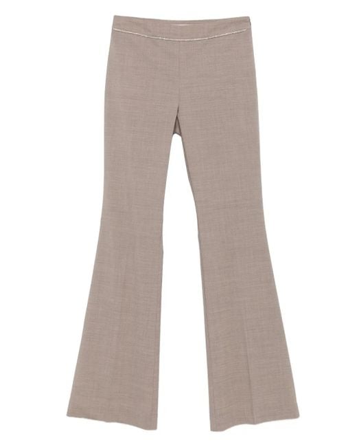 D.exterior Gray Embellished Flared Trousers