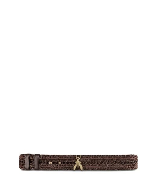 Patrizia Pepe White Woven Charm Low-Waisted Belt