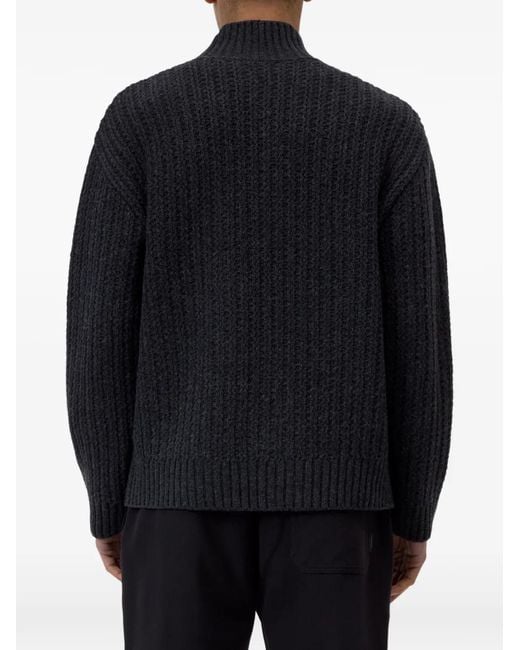 Closed Blue Ribbed-Knit Sweater for men